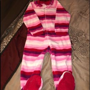 Size 6 Long Sleeve Covered Foot Fleece